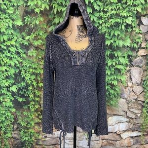 Vintage Havana Gray Hooded Sweater